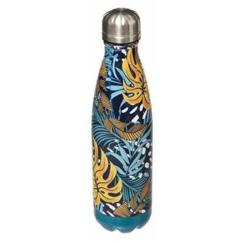 BOTELLA TÉRMICA Iso Tropic turquesa 500ml en hojas (1/2)