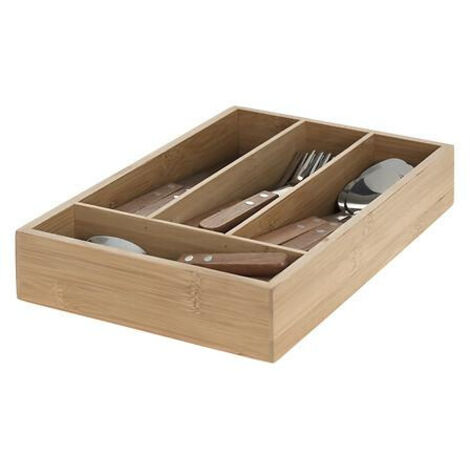 Juego de cubiertos para 6 personas con recipiente de bambú