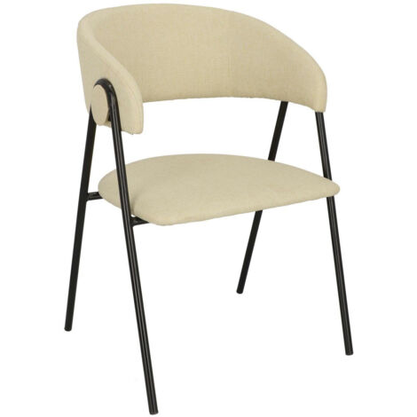 Silla tapizada Larisa, beige, minimalismo (1/5)