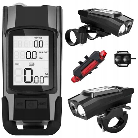Luz de bicicleta MUNDO T8 negra (delantera/trasera) (1/5)