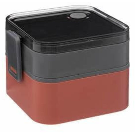 Fiambrera 1,5l negra/gris + roja (1/5)