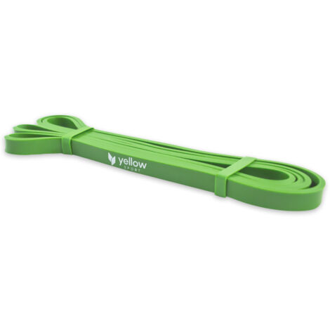 Banda de ejercicio yellowPOWER Band - verde, resistencia 6-11 kg (1/3)