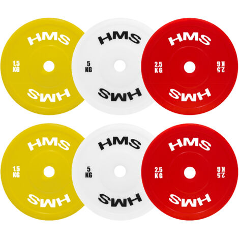 TPP SET PE DISCOS TÉCNICOS OLÍMPICOS 2 x 1,5 - 5 KG (18 KG) HMS (1/5)