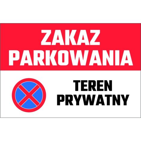 Señal de Prohibición de Estacionar 20x30 cm PVC T034 (1/4)