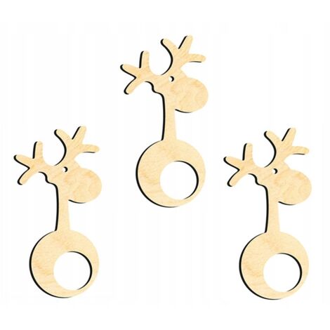 ADORNOS DE MADERA PARA ARBOL DE NAVIDAD Z22 3 uds.