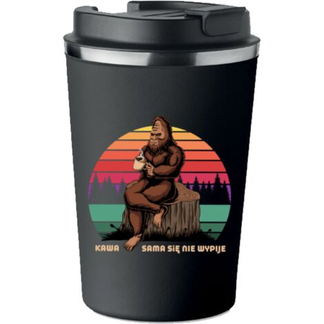 Taza térmica premium con estampado "EL CAFÉ NO SE BEBE SOLO" 350 ml KT061 (1/5)