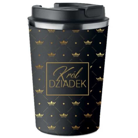 Taza térmica negra premium "Rey Abuelo" regalo para abuelo KT168 (1/5)