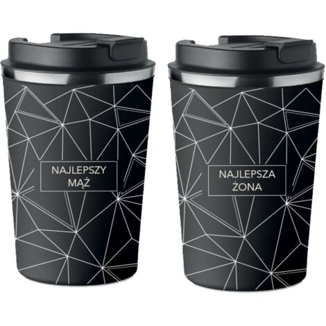 Juego de 2 TAZAS TÉRMICAS Premium para regalo de boda de marido y mujer, 350 ml, KT067 (1/5)