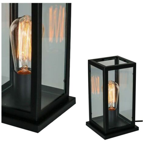 Italux Laverno - Lámpara De Mesa Industrial Y Retro Negro Mate 1 Luz, E27 (1/3)