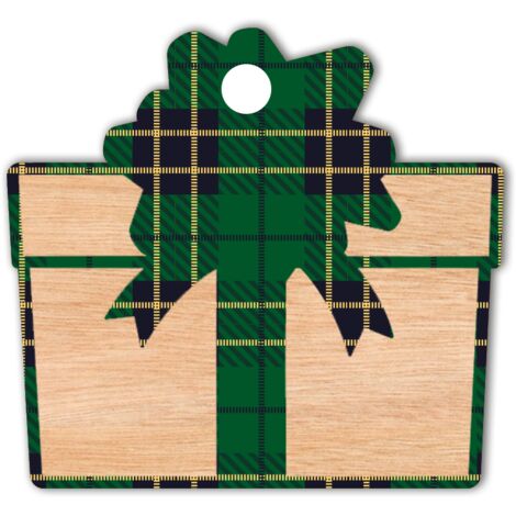 DECORACIONES DE MADERA PARA ÁRBOL DE NAVIDAD D51 regalo