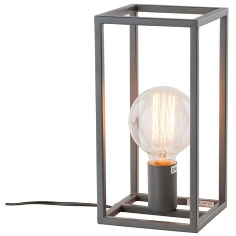 Italux Sigalo - Lámpara de sobremesa industrial y retro Gris 1 luz, E27 (1/4)
