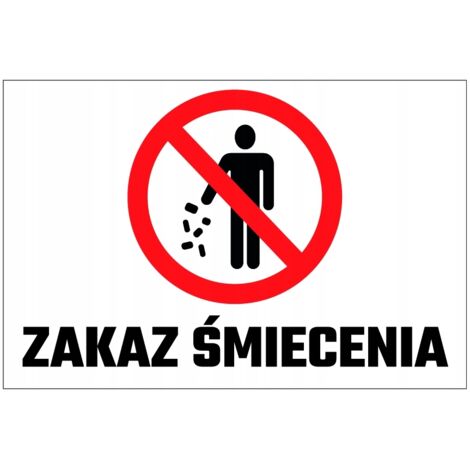 Señal de prohibido tirar basura 20x30 cm PVC T015 (1/4)
