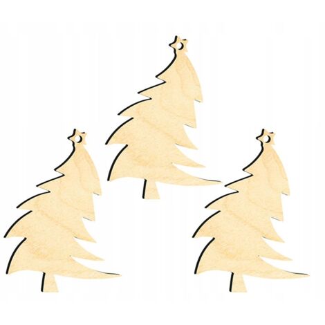 ADORNOS DE MADERA PARA ARBOL DE NAVIDAD Z30 3 uds.