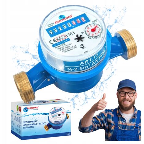 CONTADOR DE AGUA ANTIMAGNÉTICO 3/4'' 2,5 m3 AGUA FRÍA