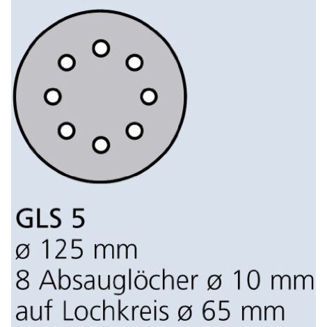 Disco abrasivo autoadhesivo KLINGSPOR 125 mm PS33CK gr120 GLS5 8 agujeros 100 uds (1/2)