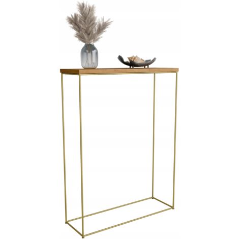 Consola de recibidor de alambre de 8 mm 60x20 Roble Dorado Lancelot