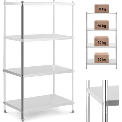 Estantería metálica de almacenamiento para hostelería hasta 200 kg 100 x 60 x 180 cm (1/5)