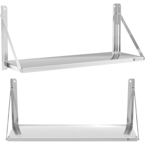 Estantería de pared plegable de acero inoxidable para hostelería hasta 40 kg 100 x 30 cm (1/5)