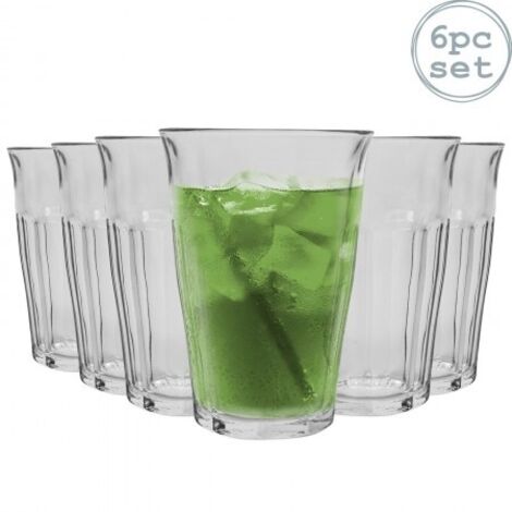 Vaso alto Duralex PICARDIE de 360 ml - juego de 6