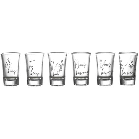 Juego de 6 vasos con inscripciones de Verres. (1/5)