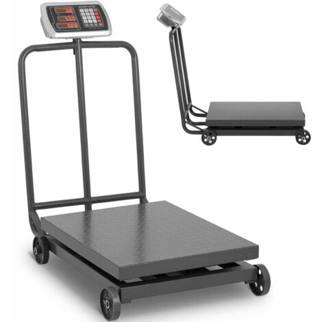 Báscula industrial de plataforma sobre ruedas 600 kg / 100 g LCD (1/5)