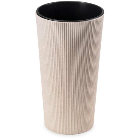 Maceta de madera Urbanika ECO blanca h36 cm