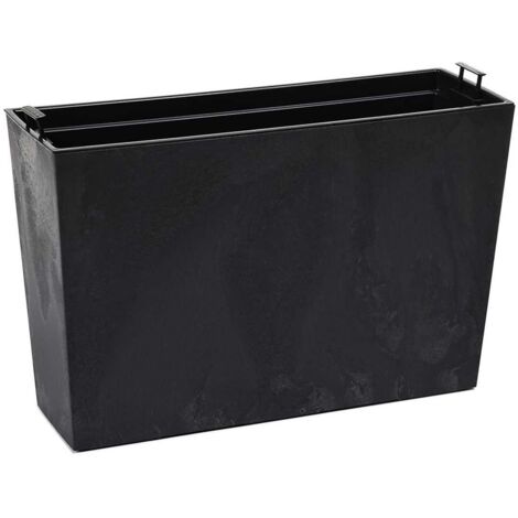 Maceta Bloom de hormig贸n negro, 36 x 56 cm.
