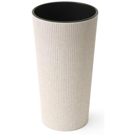 Maceta de madera Urbanika ECO blanca h46 cm