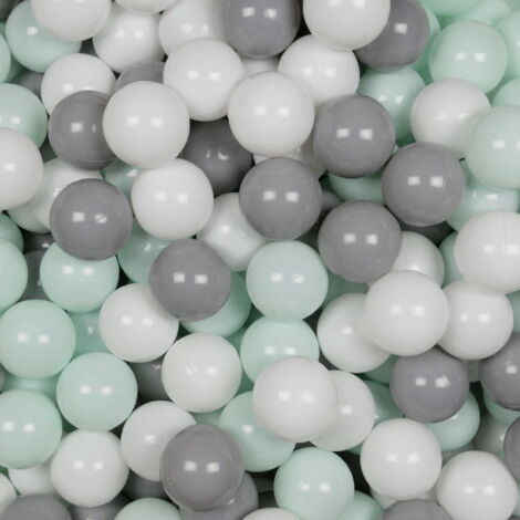 Pelotas de juguete ø7cm 50uds blanco, gris, menta claro