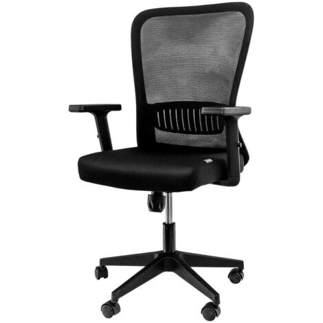 Silla de oficina giratoria Furvero Norma BP/A2D/L1D negra (1/5)
