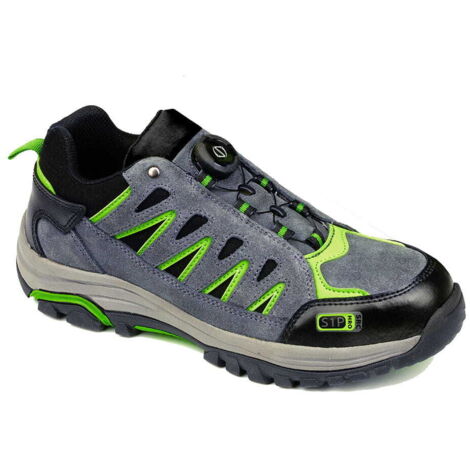 Bota de seguridad Steelite S1P HRO con cierre de alambre de acero (gris/verde, 46)