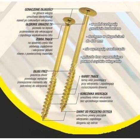 Tornillos Acero Galvanizado Cabeza Torx Tornillos Universales SKIR'CO 5x60mm - Acero Galvanizado, Cabeza Avellanada Torx, Paquete De 300 Unidades Tornillos Bricolaje Profesionales