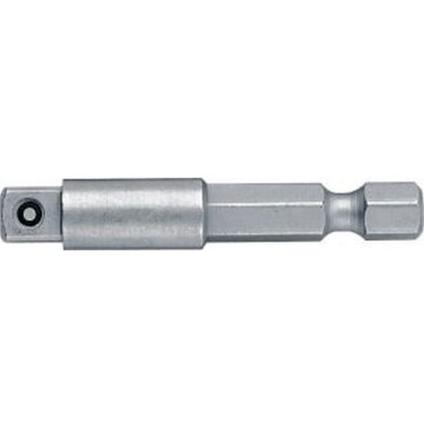 Empalme varilla de hexagonal 1/4'' /toma de Fuerza de 4 lados 1/4'', Largo total 100 mm (1/5)
