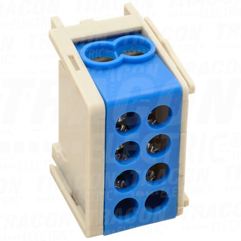 Conector de barras compacto, azul 2x16 mm2 400 V CA, 76 A (1/3)
