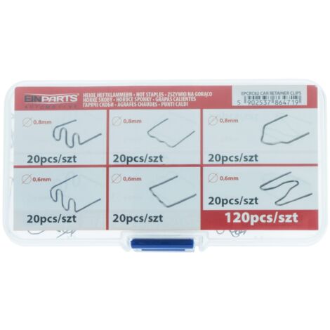 200 Grapas Para Soldar Plástico En Forma De U, 0,8 Mm, Compatibles Con Máquinas Nanoplastic Y Uniplast, Reparación De Paragolpes