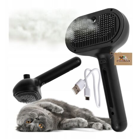 CEPILLO ELÉCTRICO DE VAPOR AUTOLIMPIANTE PARA EL CUIDADO DEL PELO DE GATOS (1/5)