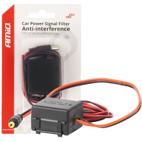 Supresor de interferencias para coche con convertidor DC-DC 12/24V-12V y enchufe AMIO-04101 (1/5)