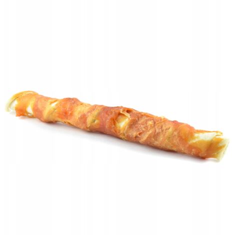 Hueso envuelto en pollo, hueso de perro grande de res masticable para