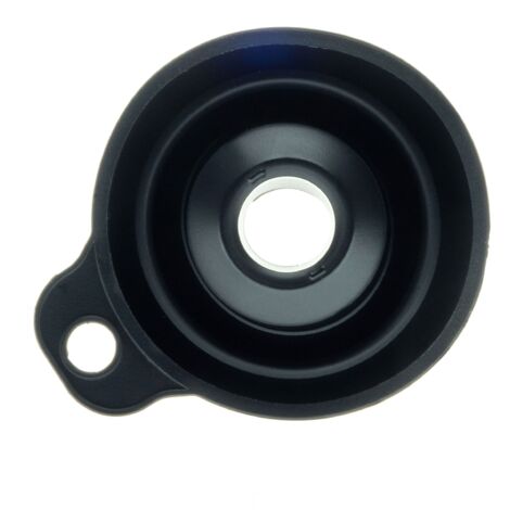 Embudo de silicona plegable, negro - universal, duradero, fácil de almacenar (1/5)