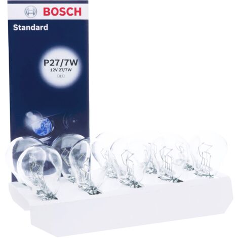 Bombillas halógenas Bosch P27/7W 12V 3200K Amarillo 27W/7W W2.5x16q, 10 unidades