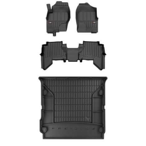 SET Alfombrillas de goma 3D Nissan Pathfinder 3 2005-2013 7 plazas con