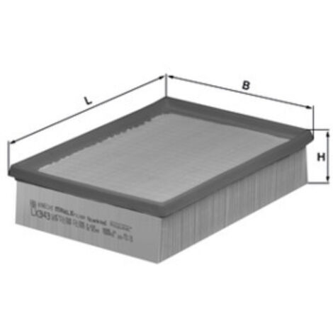 Knecht LX 593/1 Filtro Motore – Ricambio Auto, Lunghezza 254mm, Altezza 70,3mm - 4