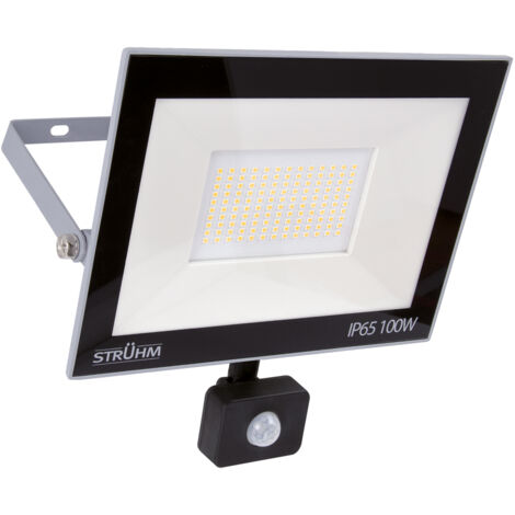 Foco LED con sensor de movimiento 100W 4500K 8000lm IP65 kroma ideus 03608 (1/2)