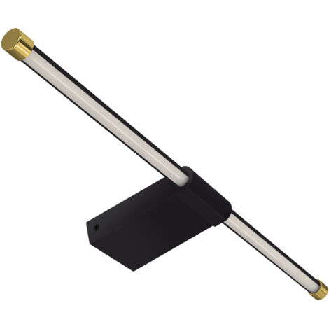 Lámpara de pared LED para baño IP44 12W negra 50cm 1480lm 4100K paso Ideus 4115 (1/2)