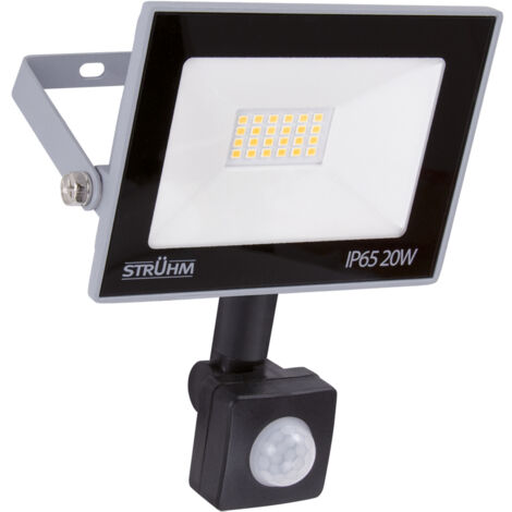 Foco LED con sensor de movimiento 20W 4500K 1720lm IP65 kroma ideus 03605 (1/2)