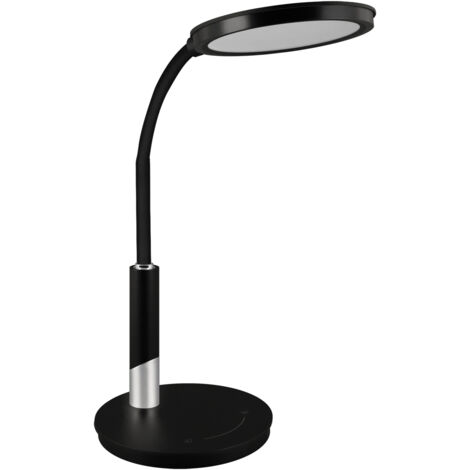 Lámpara de escritorio LED de 9W con luz regulable e interruptor táctil, color negro, Samuel Ideus 04174 (1/2)