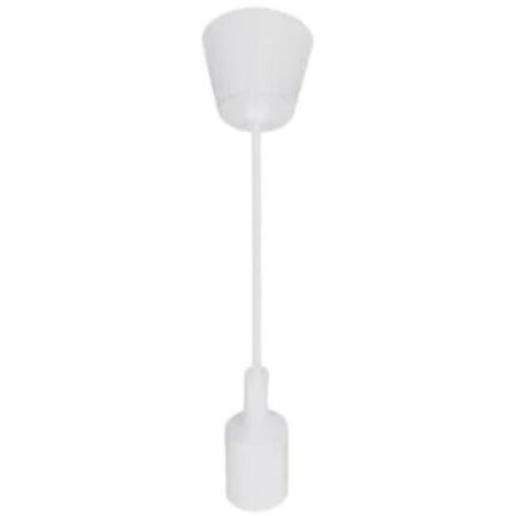 Lámpara colgante blanca de 60W con casquillo E27 y protección IP20, marca Volta Ideus 03526. (1/3)