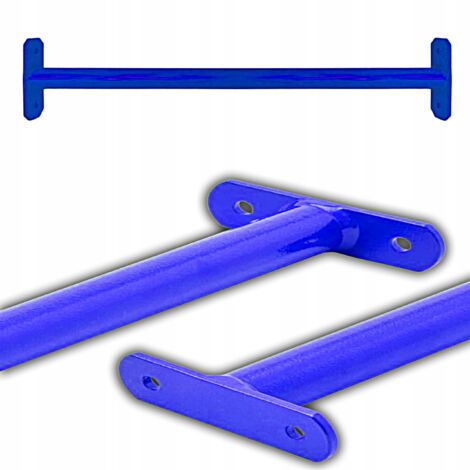 SOPORTE DE BARRA DE TIRO DE METAL PARA JARDÍN, GIMNASIO Y PARQUE INFANTIL 125 CM AZUL (1/2)