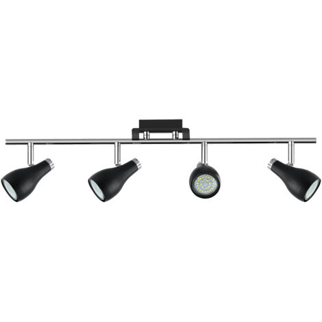 Lámpara de pared y techo Kinga Ideus 03254 negra, 4x35W GU10 IP20 (1/2)