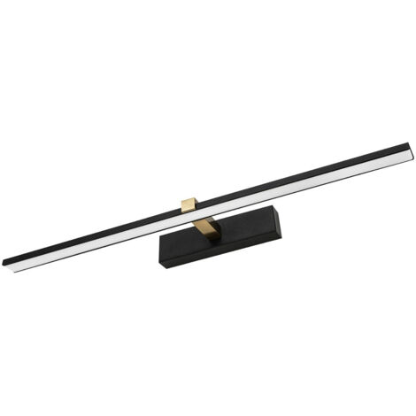 Lámpara de pared IdeaLed negra, fuente LED integrada de 12 W (1/5)